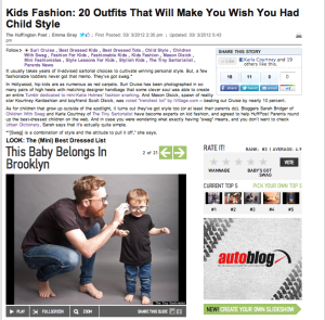 Huffington Post | Kids Fashion: 20 Outfits That Will Make You Wish You Had Child Style | 3/3/2012