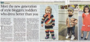 The Times London | Meet the new generation of style bloggers: toddlers who dress better than you | 3/6/2012